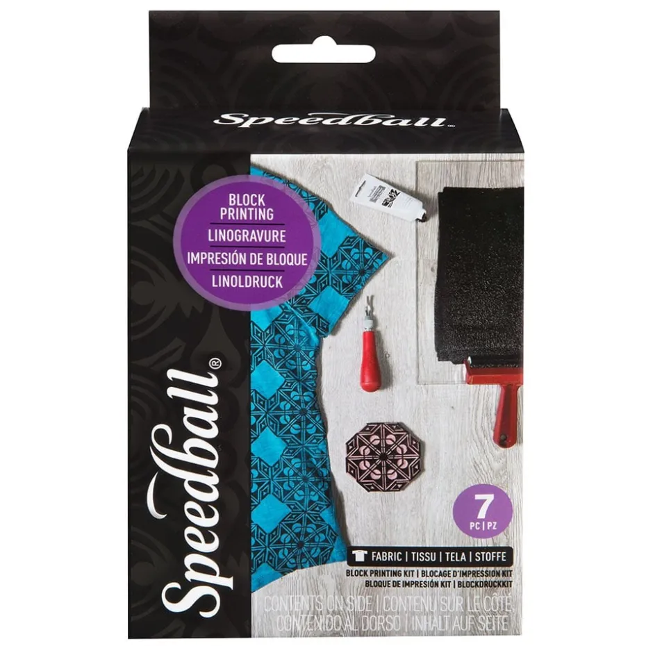 Speedball Block Print Linotrykk Set – Fabric Starter Kit