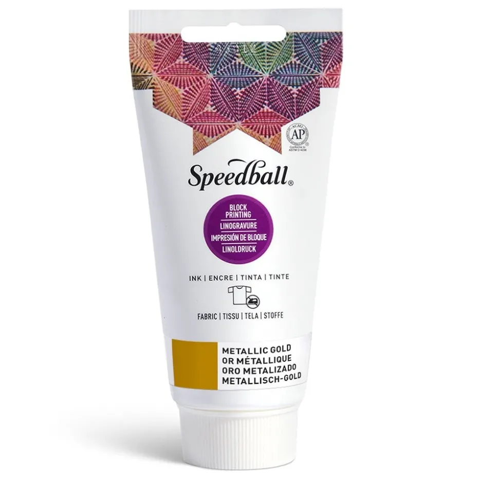 Speedball Fabric Block Ink 75ml – 3583 Metallic gull