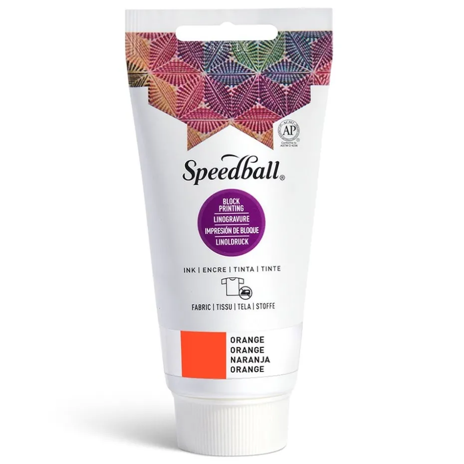 Speedball Fabric Block Ink 75ml – 3577 Orange