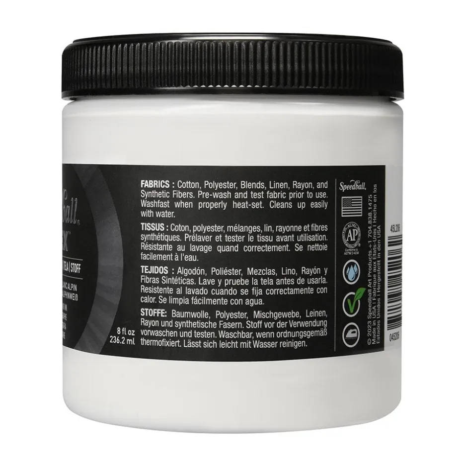 Speedball FLEX Fabric Screen ink 237ml – Alpine White