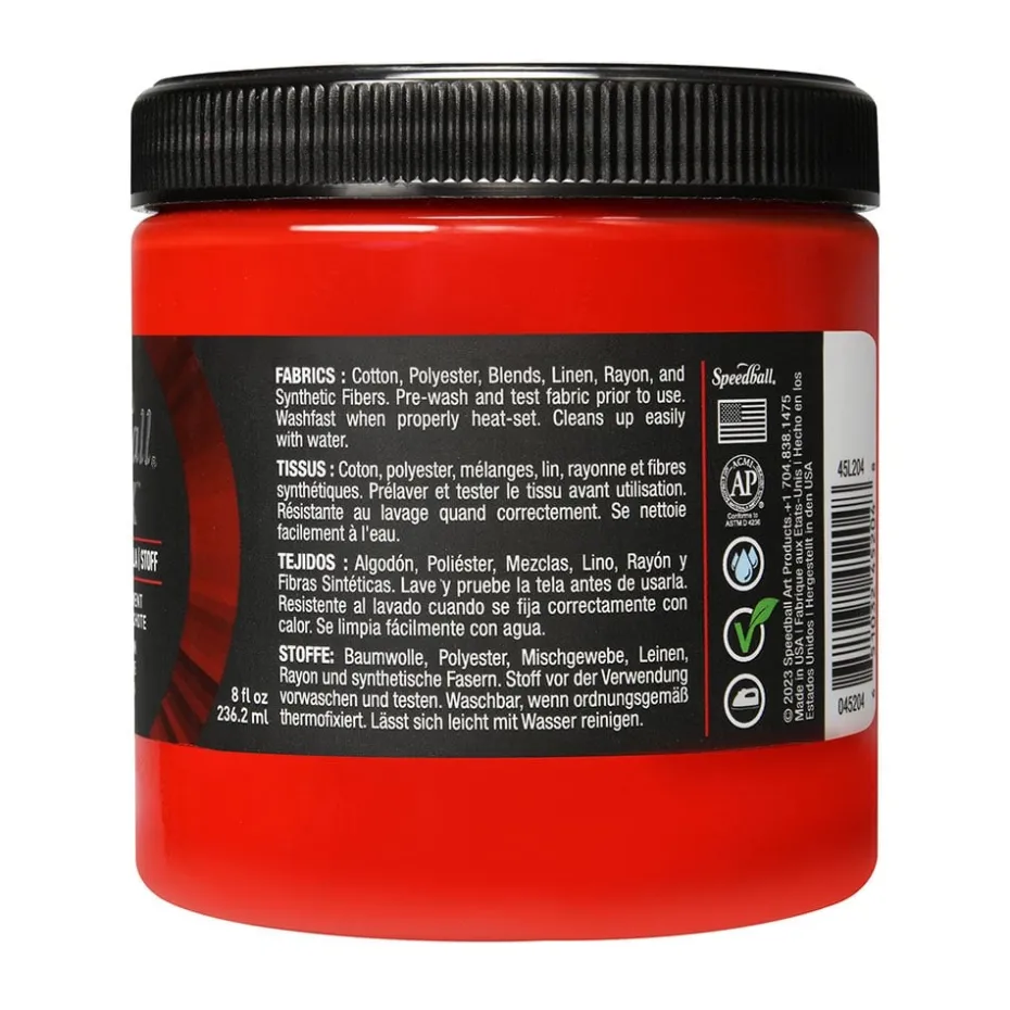 Speedball FLEX Fabric Screen ink 237ml – Chili Pepper (rød)