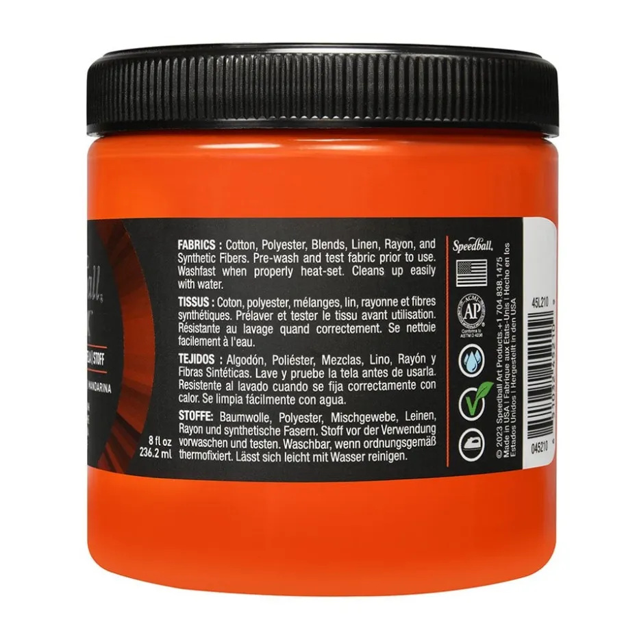 Speedball FLEX Fabric Screen ink 237ml – Mandarin (orange)