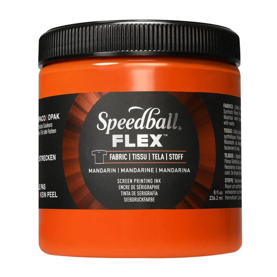 Speedball FLEX Fabric Screen ink 237ml – Mandarin (orange)