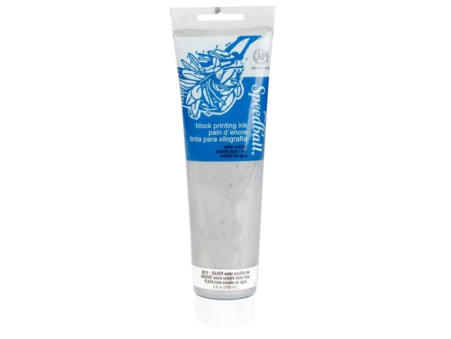 Speedball Watersoluble Block Ink 150ml – 3614 Silver