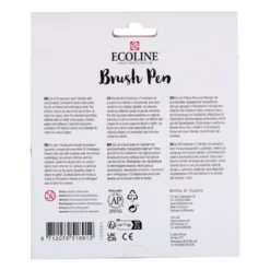 Talens Ecoline Brush Pen Sett 10stk – Pastell