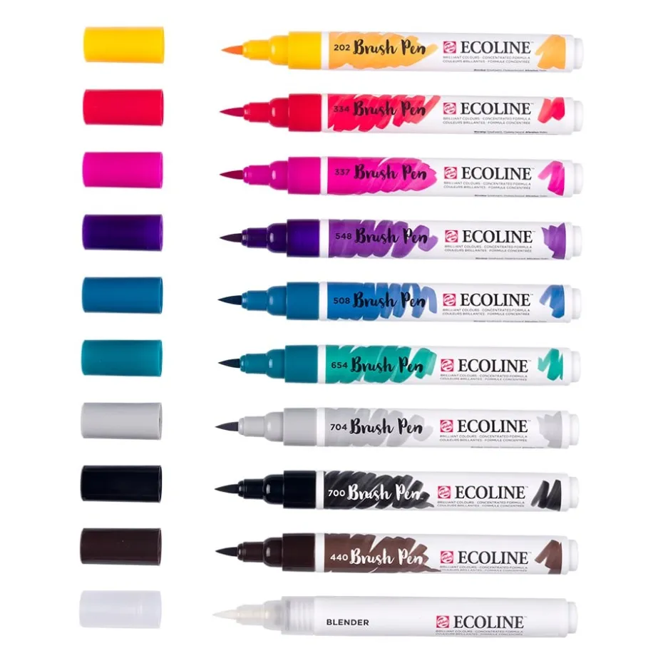 Talens Ecoline Brush Pen Sett 10stk – Galaxy