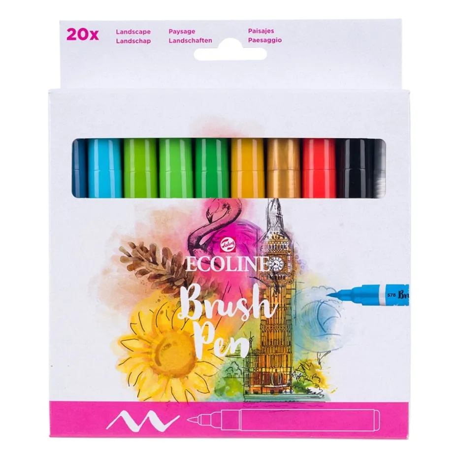 Talens Ecoline Brush Pen Sett 20stk – Landscape