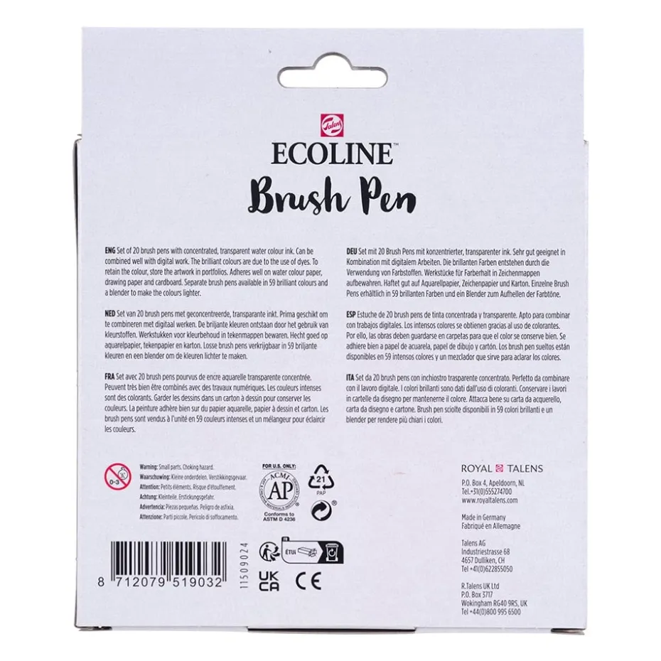 Talens Ecoline Brush Pen Sett 20stk – Landscape