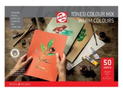 Talens Toned Paper Mixed Media Warm color mix 180g 50ark A4