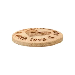 Treknapp 454484 Handmade with love 2-hulls – 20mm – 16 Natur