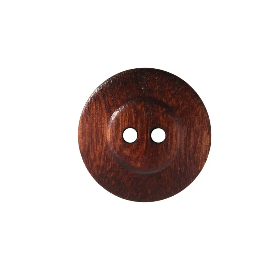 Treknapp – 2-hull 18mm – Rød/brun