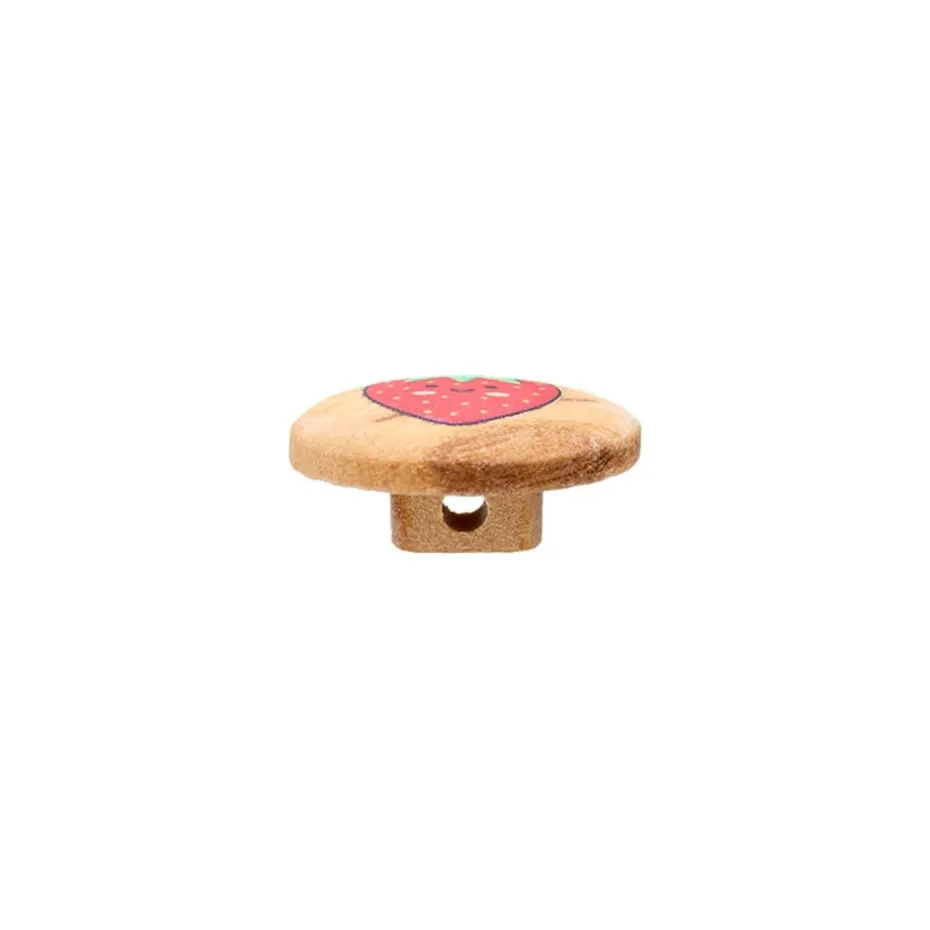 Treknapp 454480 Øyeknapp Jordbær – 15mm – 48 Rød