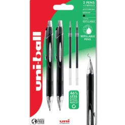Uni-ball Kulepenn Jetstream – Blister 2stk + 2 refill – Sort