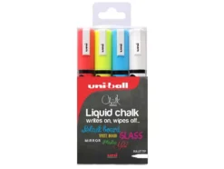 Uni Chalk Marker PWE-5M Bullet tip 1,8-2,5mm Sett 4stk Mix