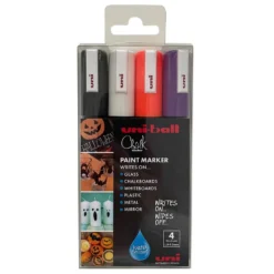 UNI Chalk Marker PWE-5M Sett 4stk Medium Halloween