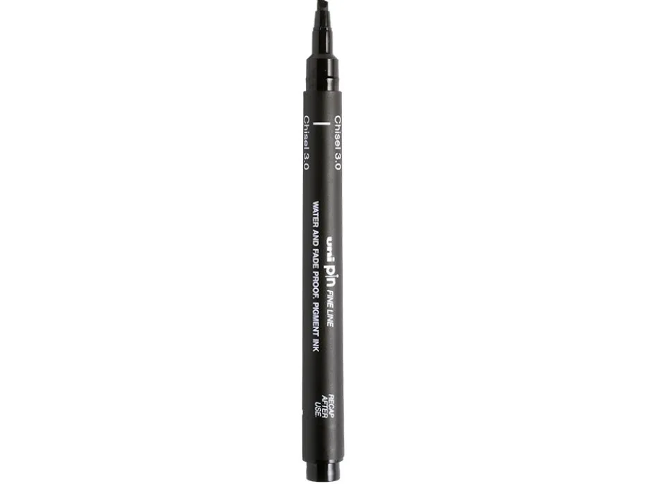 Uni pin Fineliner Chisel 3mm Sort