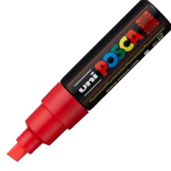 Uni POSCA PC-8K – Chisel 8mm – F15 Fluorescent Red