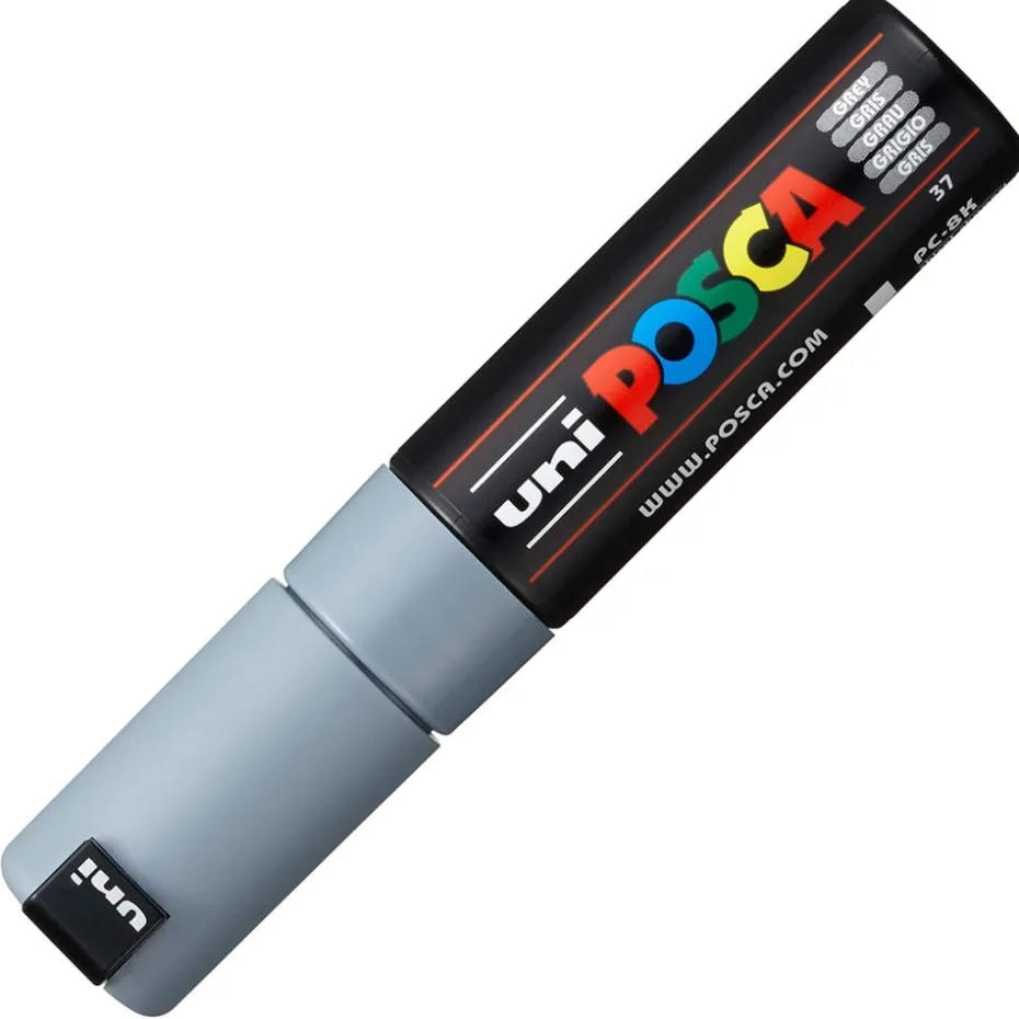 Uni POSCA PC-8K – Chisel 8mm – 37 Grey