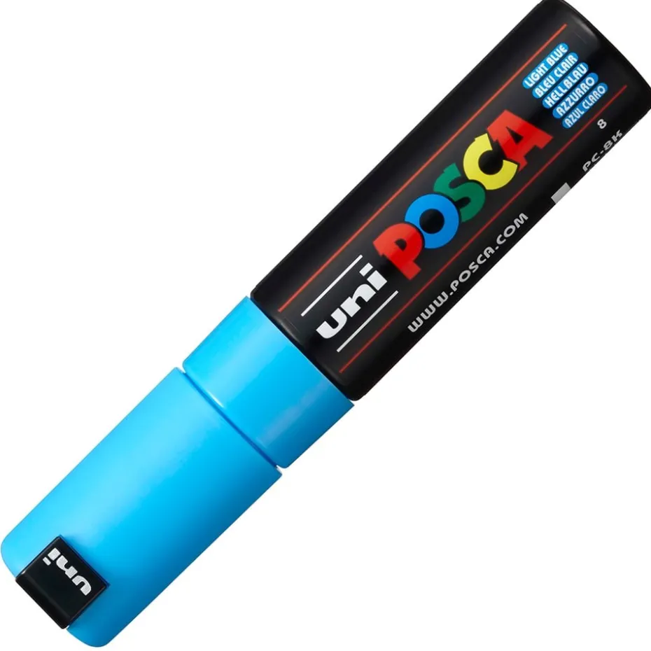 Uni POSCA PC-8K – Chisel 8mm – 8 Light Blue