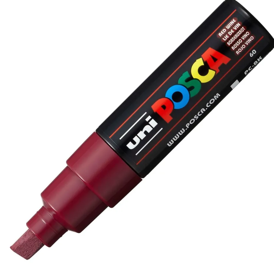 Uni POSCA PC-8K – Chisel 8mm – 60 Red Wine