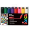 Uni POSCA PC-8K – Chisel 8mm – Sett Standard 8stk
