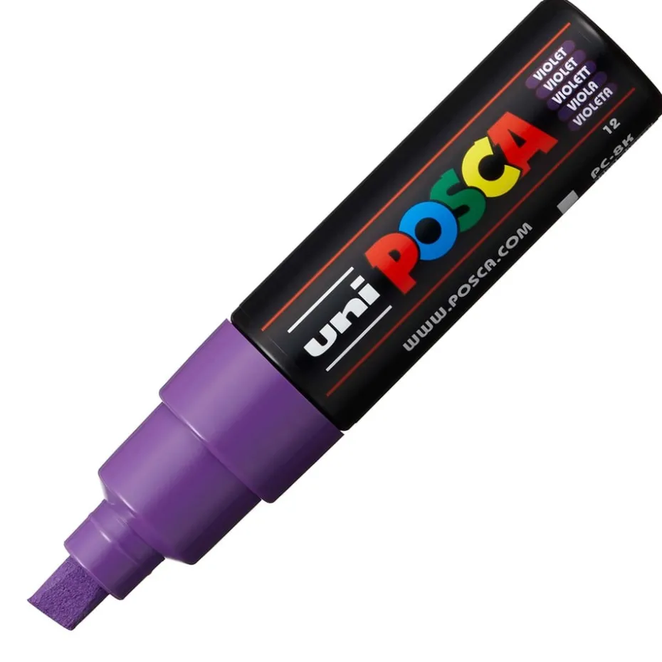 Uni POSCA PC-8K – Chisel 8mm – 12 Violet