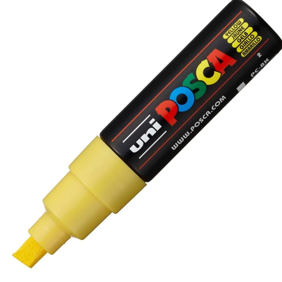 Uni POSCA PC-8K – Chisel 8mm – 2 Yellow