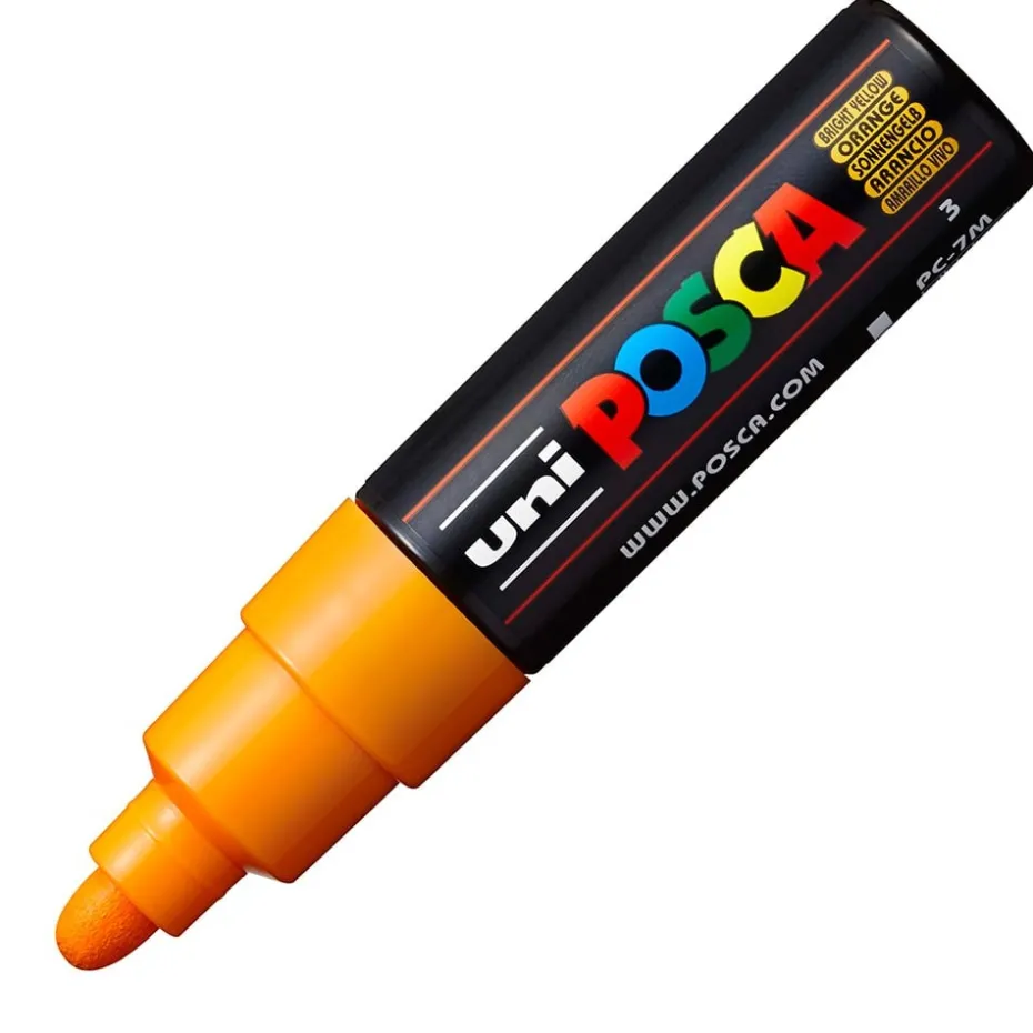 Uni POSCA PC-7M – Bullet 4,5-5,5mm – 3 Bright Yellow