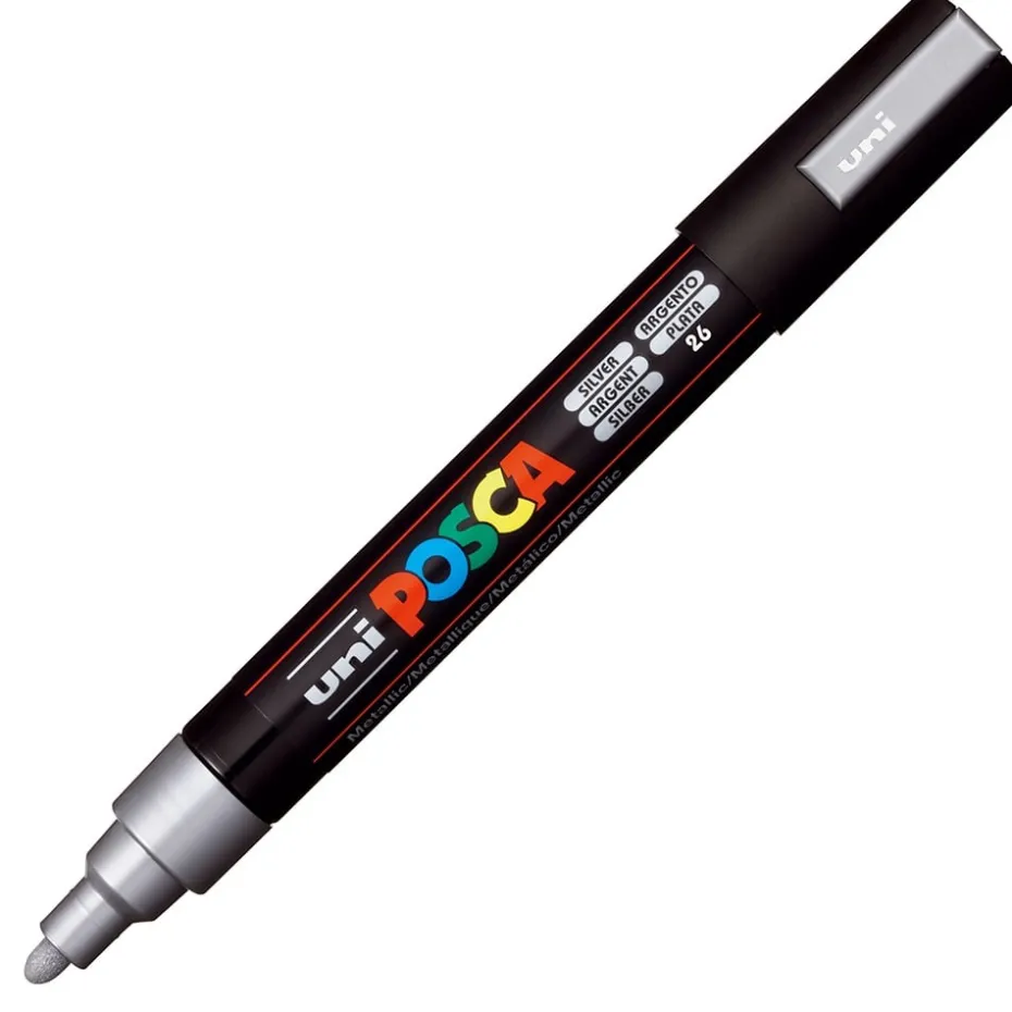 Uni POSCA PC-5M – Medium 1,8-2,5mm – 26 Silver