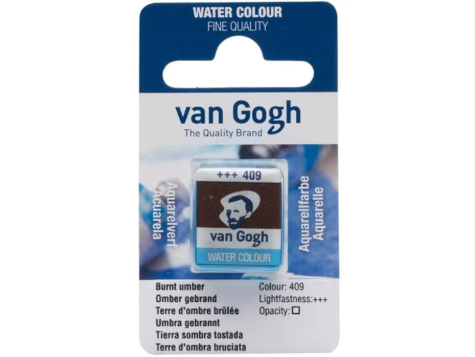 Van Gogh Akvarell Halfpan – 409 Burnt umber