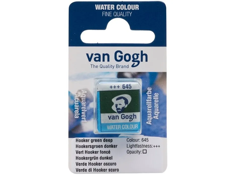 Van Gogh Akvarell Halfpan – 645 Hooker green deep