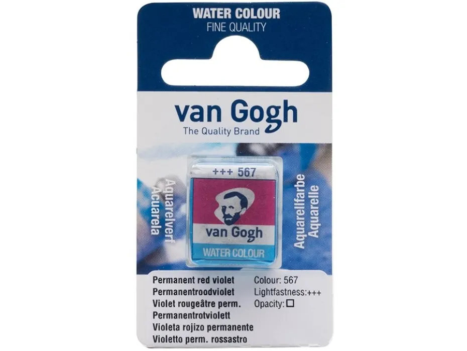 Van Gogh Akvarell Halfpan – 567 Perm. red violet