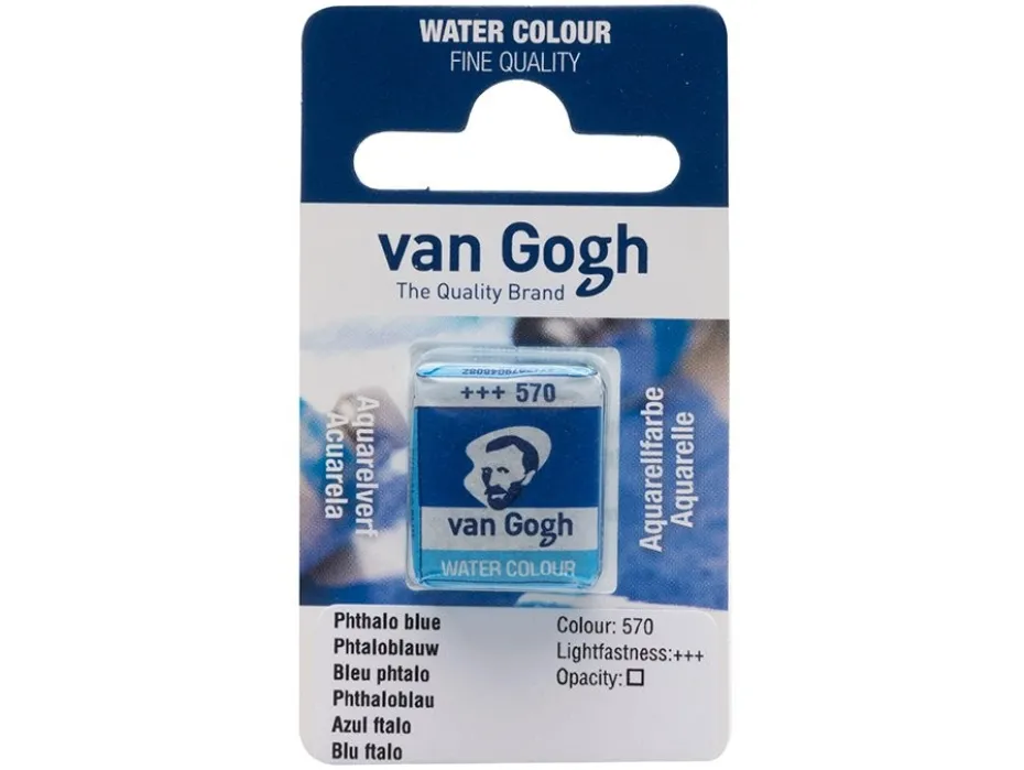 Van Gogh Akvarell Halfpan – 570 Phthalo blue