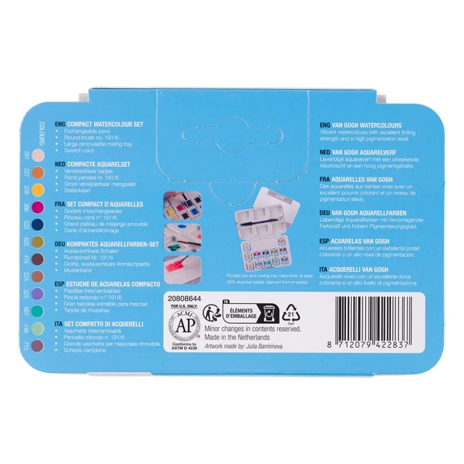 Van Gogh Akvarell Pocketbox Sett – Muted colours
