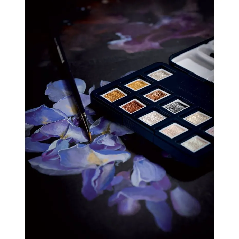 Van Gogh Akvarell Pocketbox Sett – Metallic/Interferense