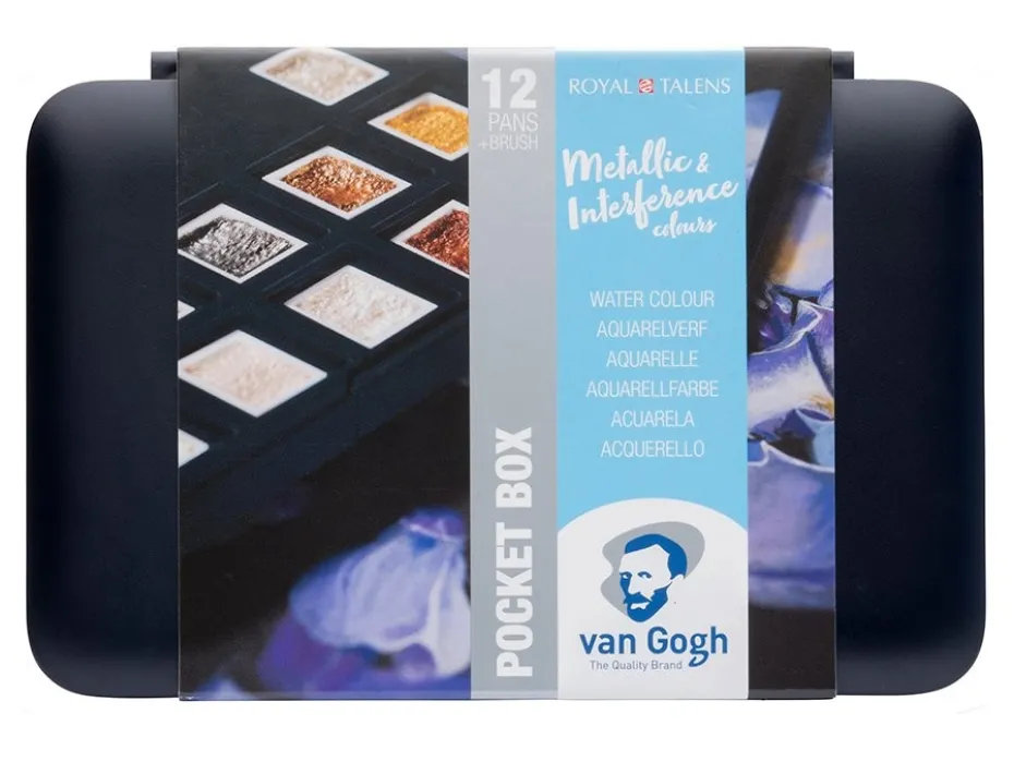 Van Gogh Akvarell Pocketbox Sett – Metallic/Interferense