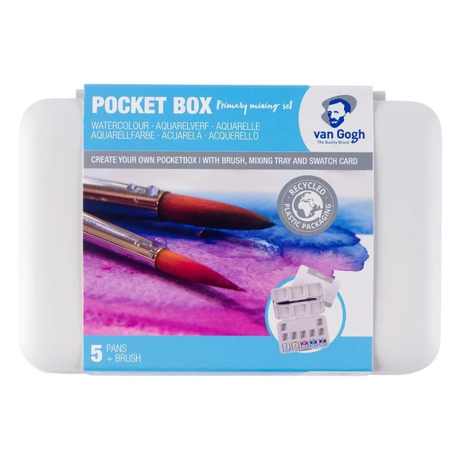 Van Gogh Akvarell Pocketbox Sett – 5 half-pan Primary