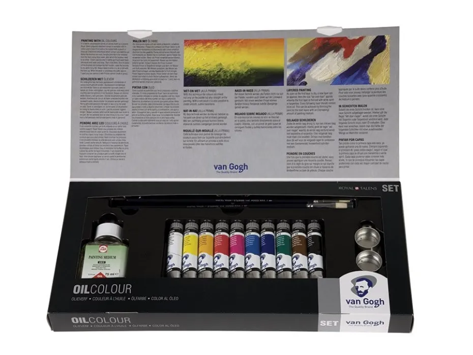 Van Gogh Olje – Combi Sett – 10x20ml m/tilbehør