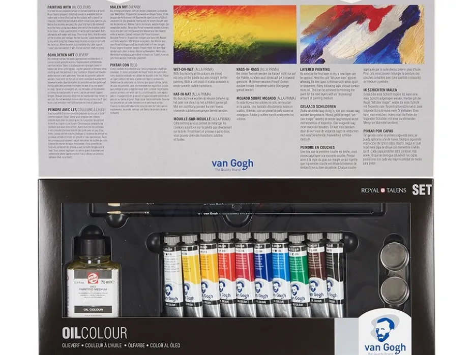 Van Gogh Olje – Combi Sett – 10x20ml m/tilbehør