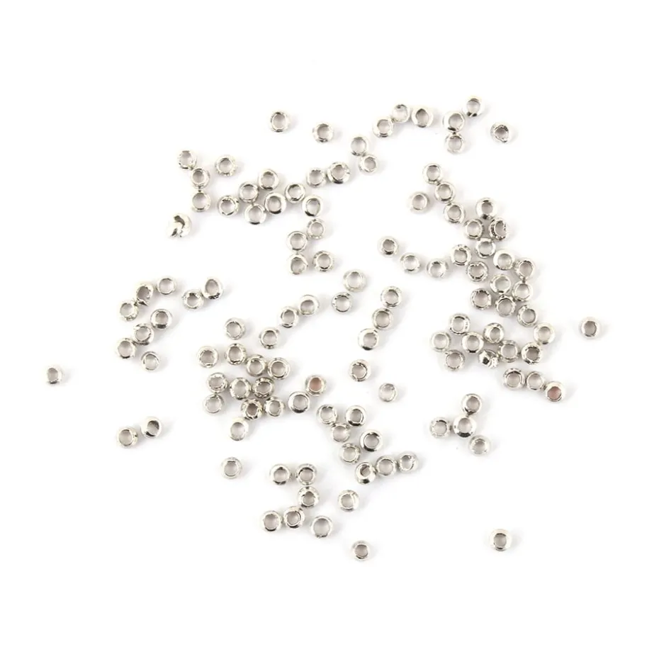Wireklemme rund – 2,0mm 100stk – Sølvfarget